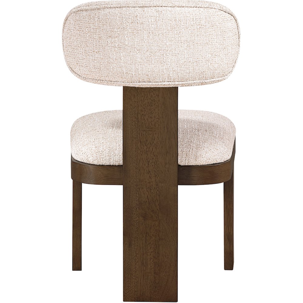 Timbra Brown Linen Textured Fabric Upholstered Dining Chair, Set of 2. Picture 4