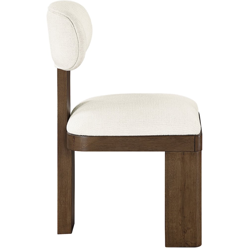 Timbra Brown Linen Textured Fabric Upholstered Dining Chair, Set of 2. Picture 3