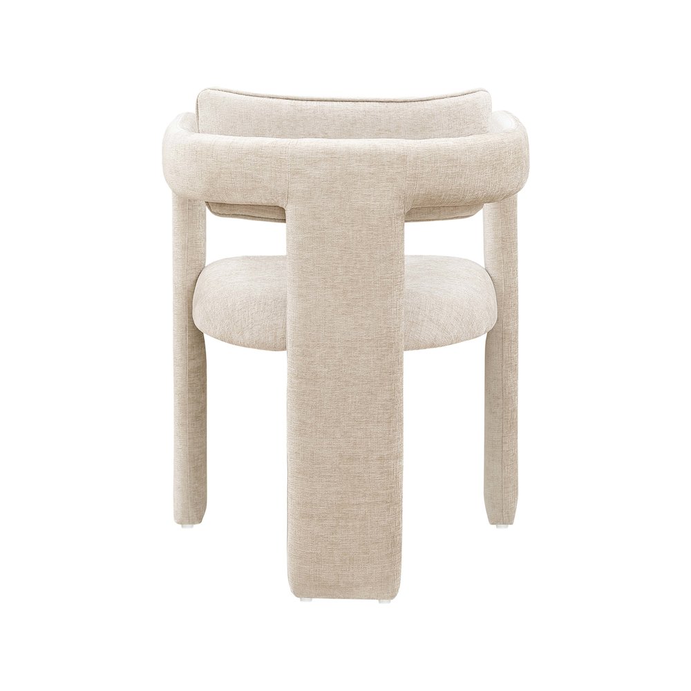 Brenda Beige Chenille Fabric Dining Chair, Set of 2. Picture 5