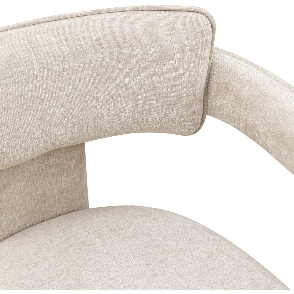 Brenda Beige Chenille Fabric Dining Chair, Set of 2. Picture 7