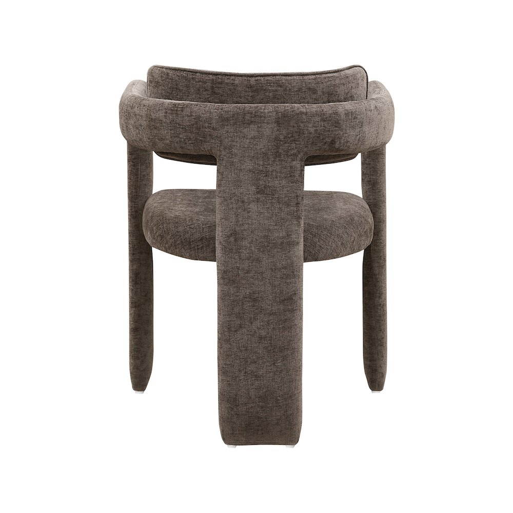 Brenda Brown Chenille Fabric Dining Chair, Set of 2. Picture 5