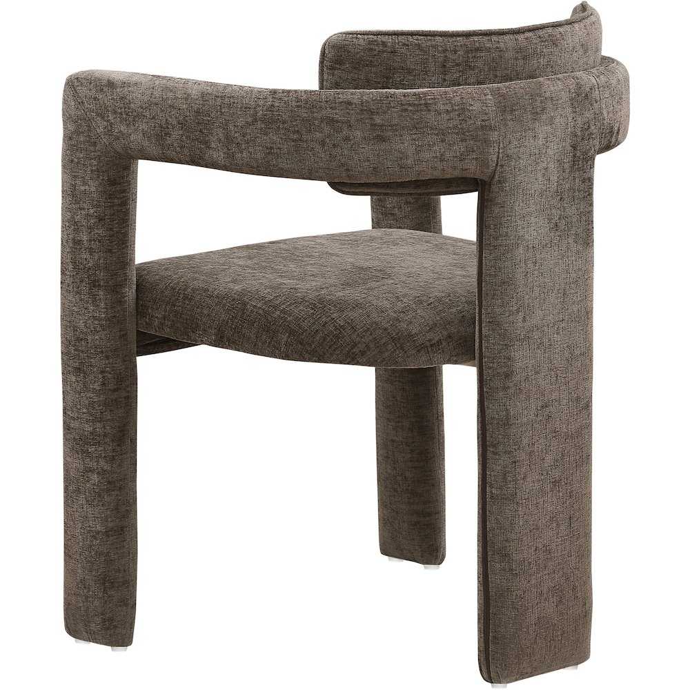 Brenda Brown Chenille Fabric Dining Chair, Set of 2. Picture 6
