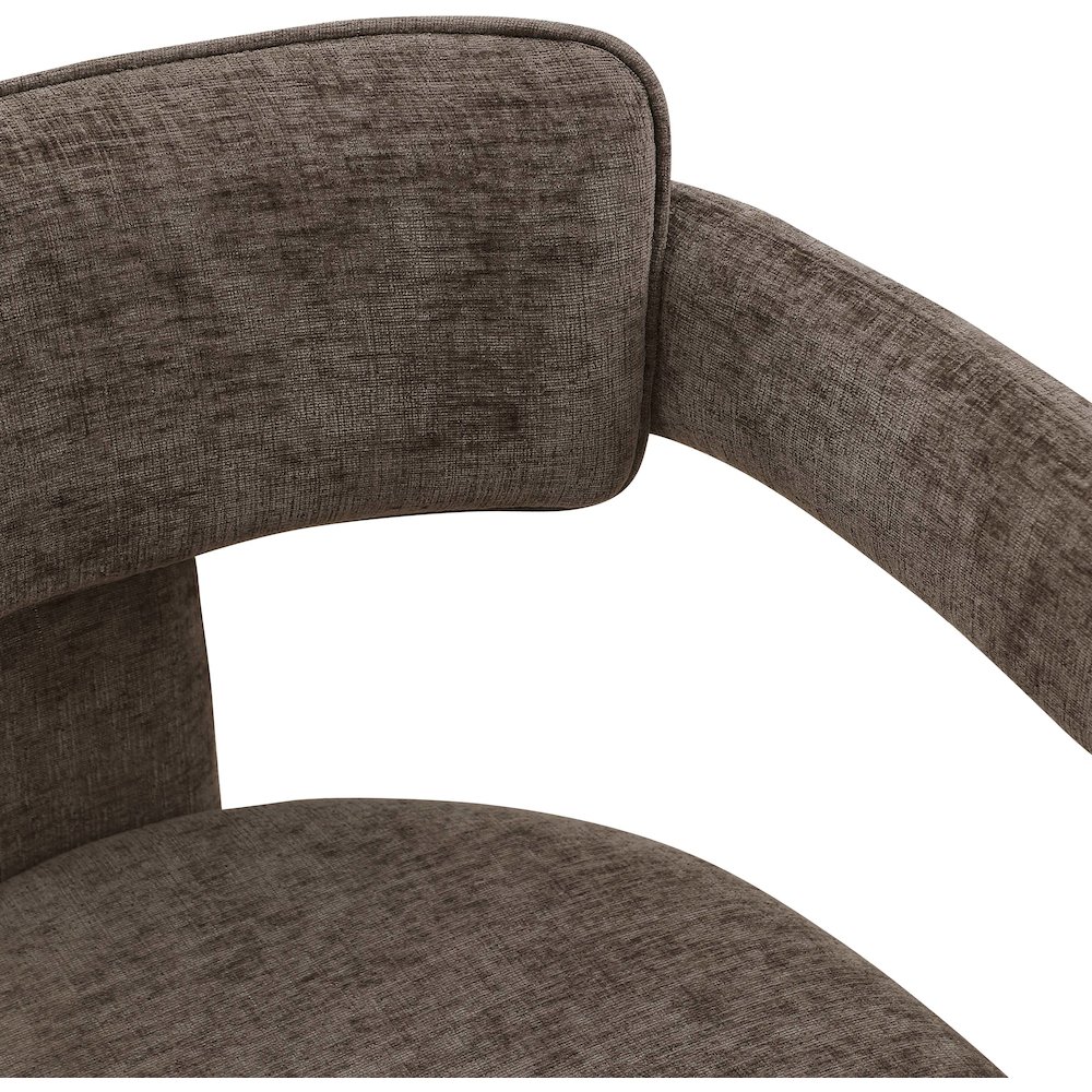 Brenda Brown Chenille Fabric Dining Chair, Set of 2. Picture 7