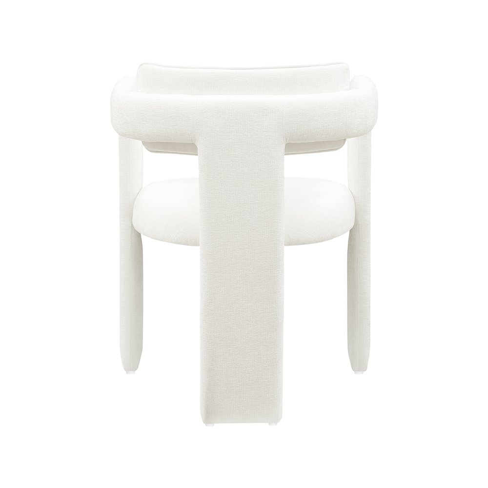 Brenda Cream Chenille Fabric Dining Chair, Set of 2. Picture 5