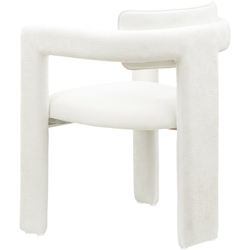 Brenda Cream Chenille Fabric Dining Chair, Set of 2. Picture 6