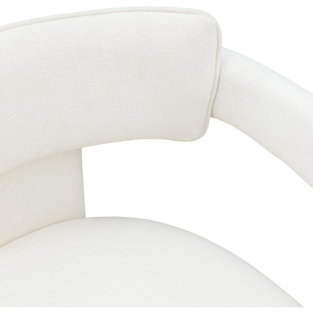 Brenda Cream Chenille Fabric Dining Chair, Set of 2. Picture 7