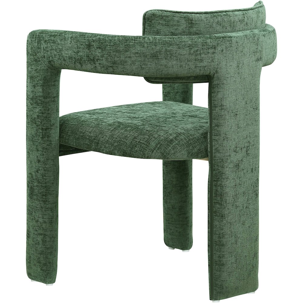 Brenda Green Chenille Fabric Dining Chair, Set of 2. Picture 6