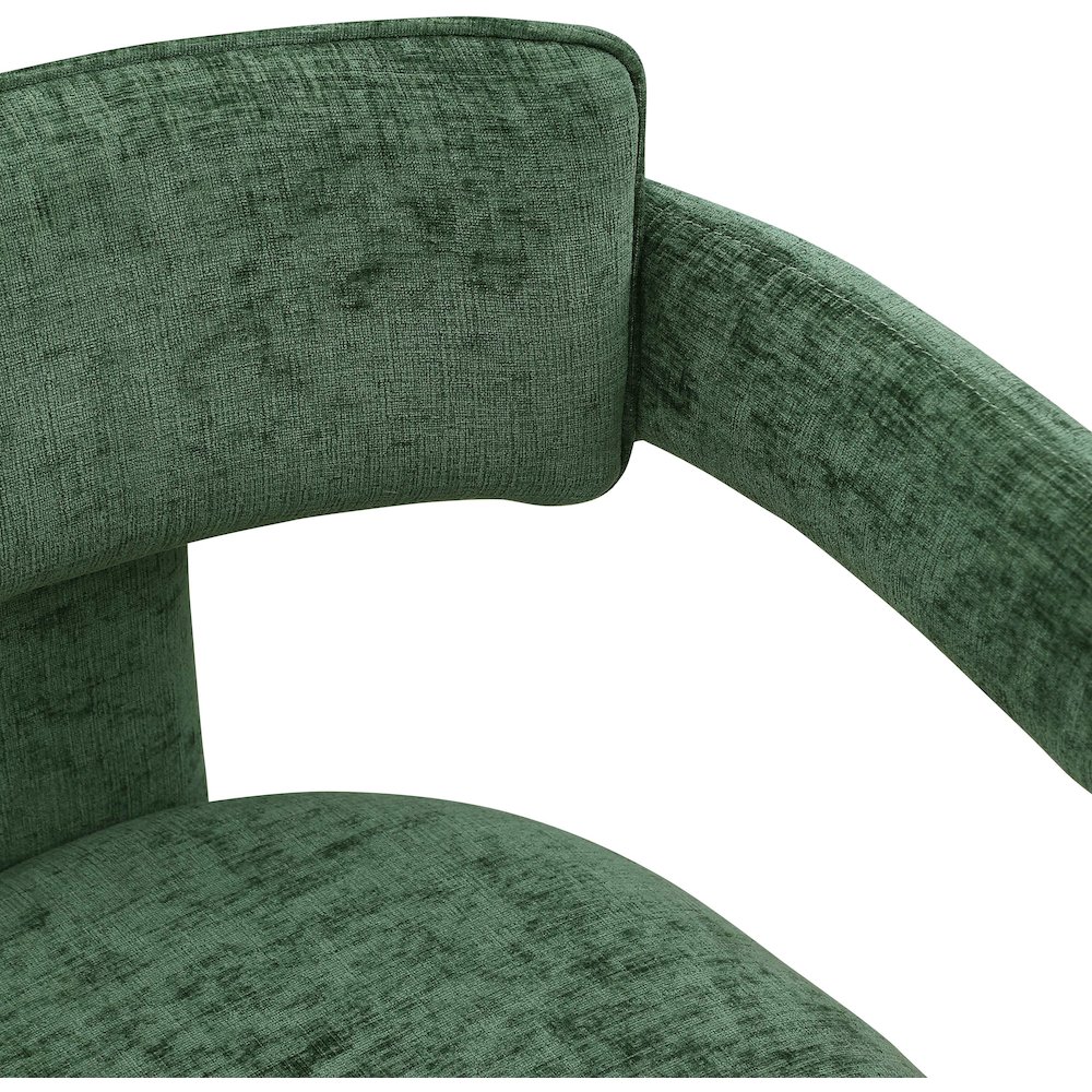 Brenda Green Chenille Fabric Dining Chair, Set of 2. Picture 7