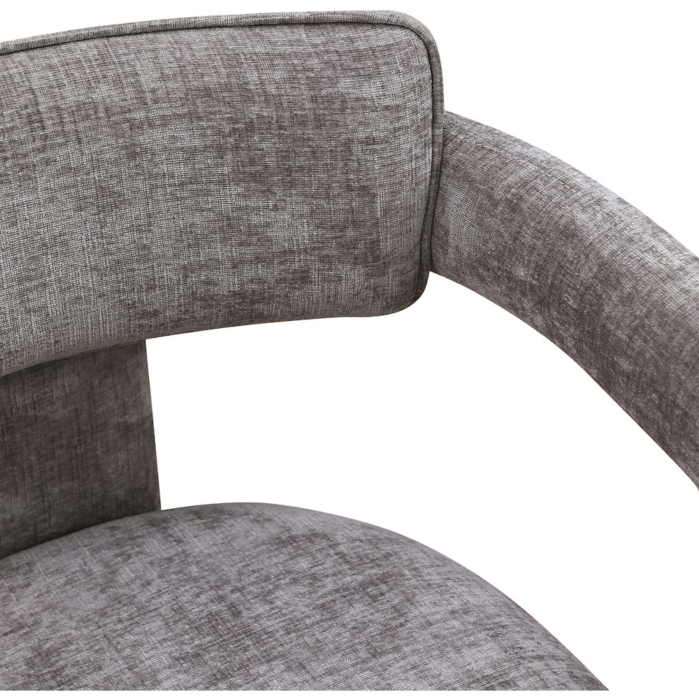 Brenda Grey Chenille Fabric Dining Chair, Set of 2. Picture 7