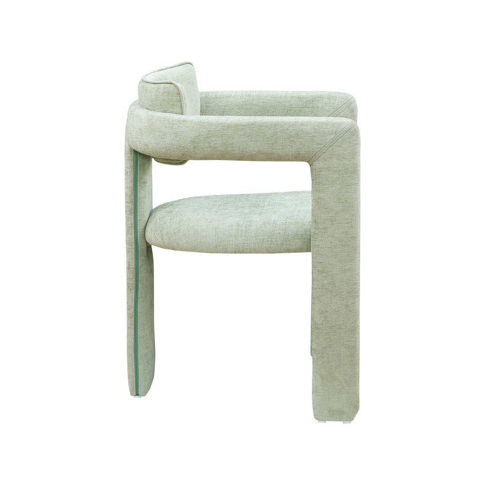 Brenda Mint Chenille Fabric Dining Chair, Set of 2. Picture 4