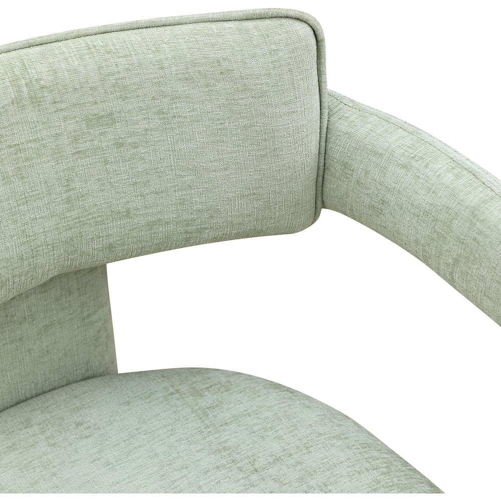 Brenda Mint Chenille Fabric Dining Chair, Set of 2. Picture 7