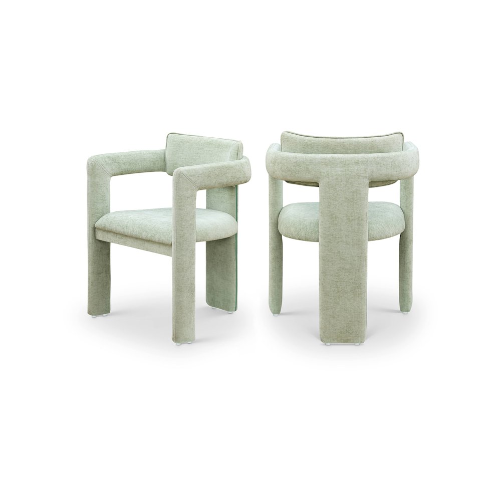 Brenda Mint Chenille Fabric Dining Chair, Set of 2. Picture 1