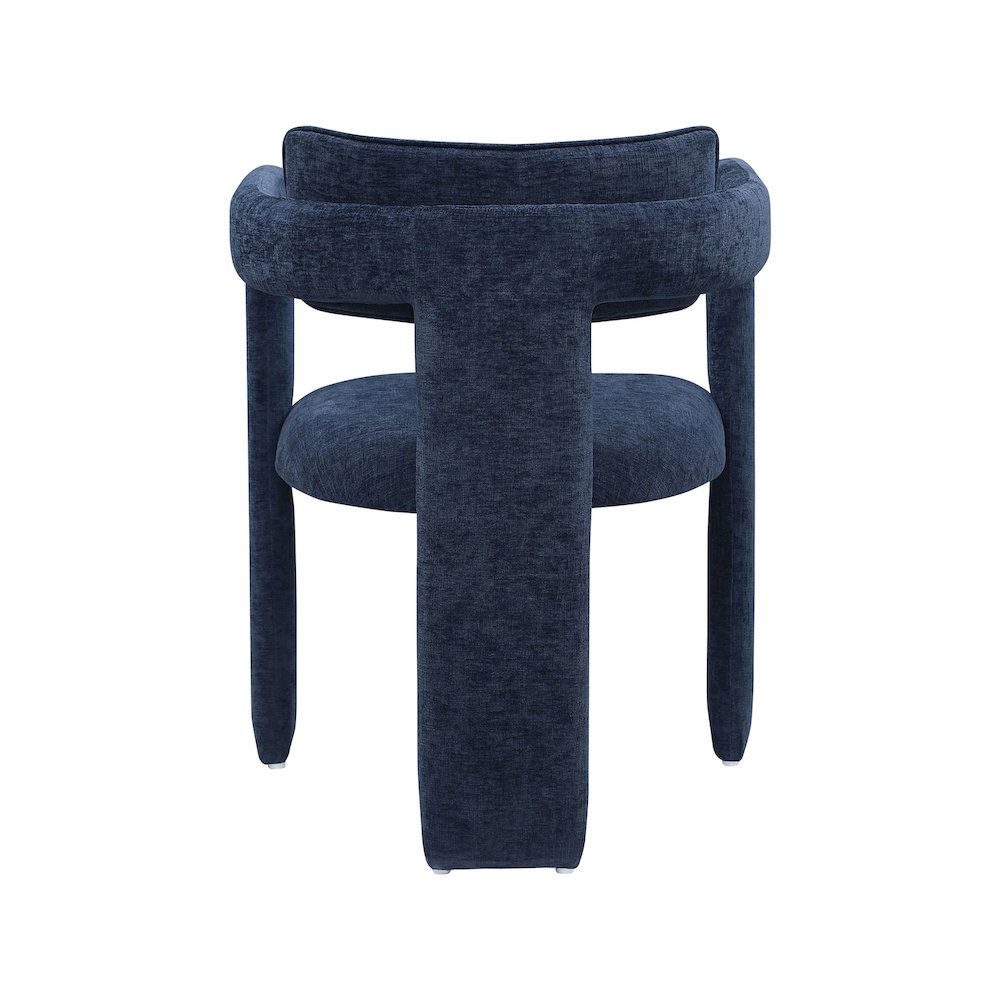 Brenda Navy Chenille Fabric Dining Chair, Set of 2. Picture 5
