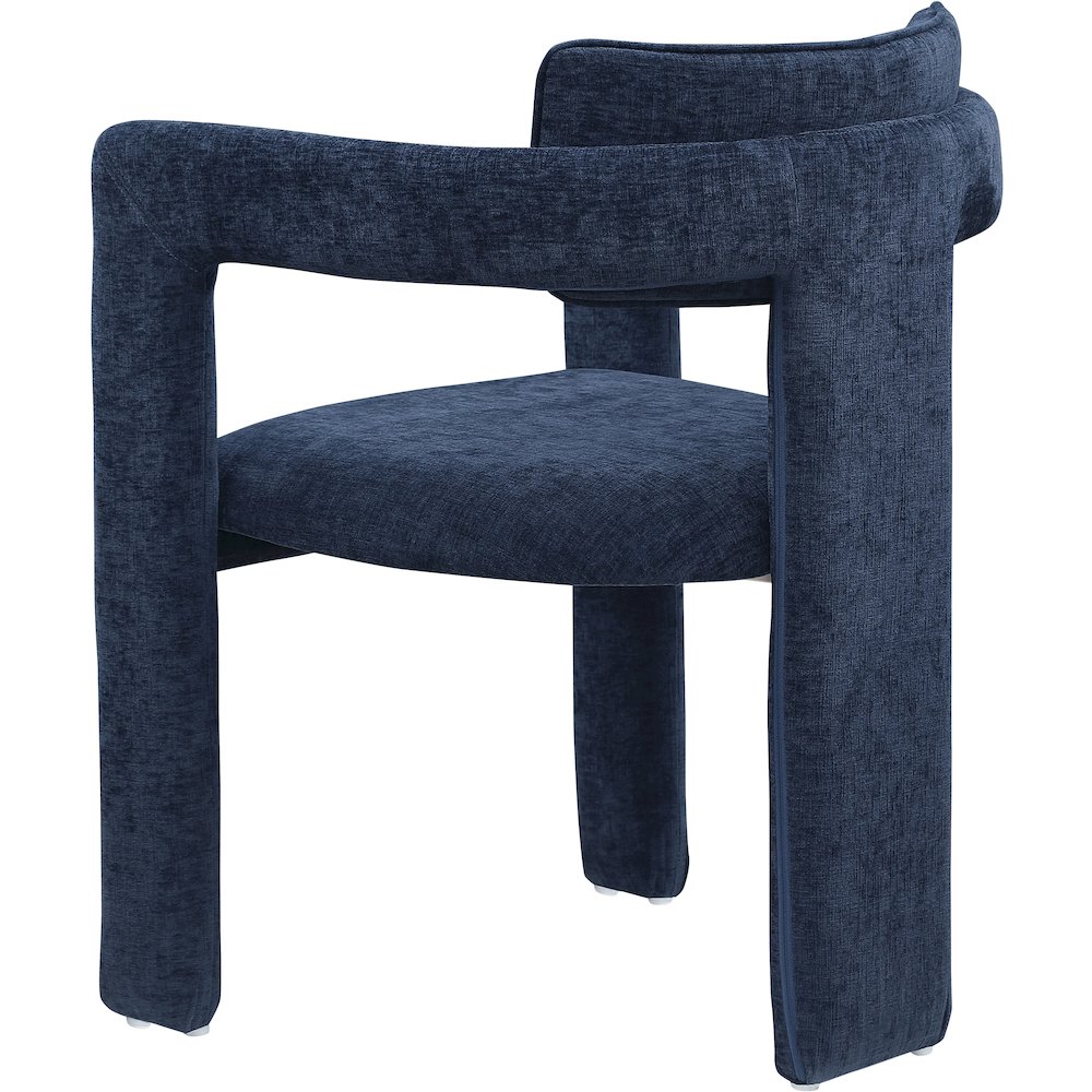 Brenda Navy Chenille Fabric Dining Chair, Set of 2. Picture 6
