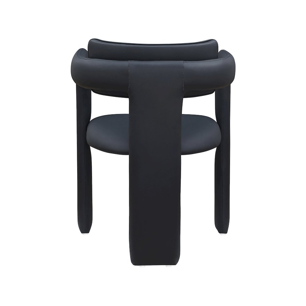 Brenda Black Vegan Leather Dining Chair, Set of 2. Picture 5