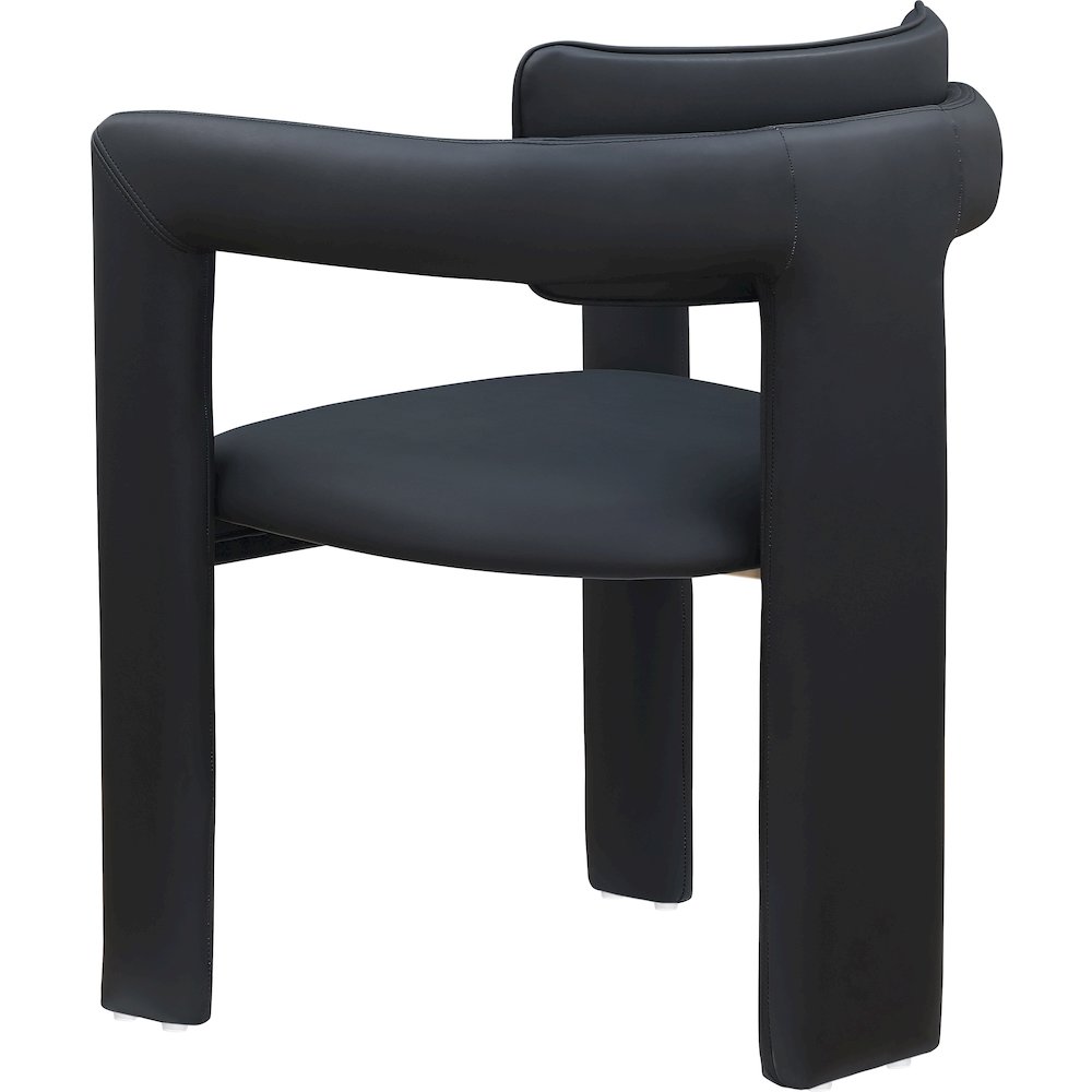 Brenda Black Vegan Leather Dining Chair, Set of 2. Picture 6