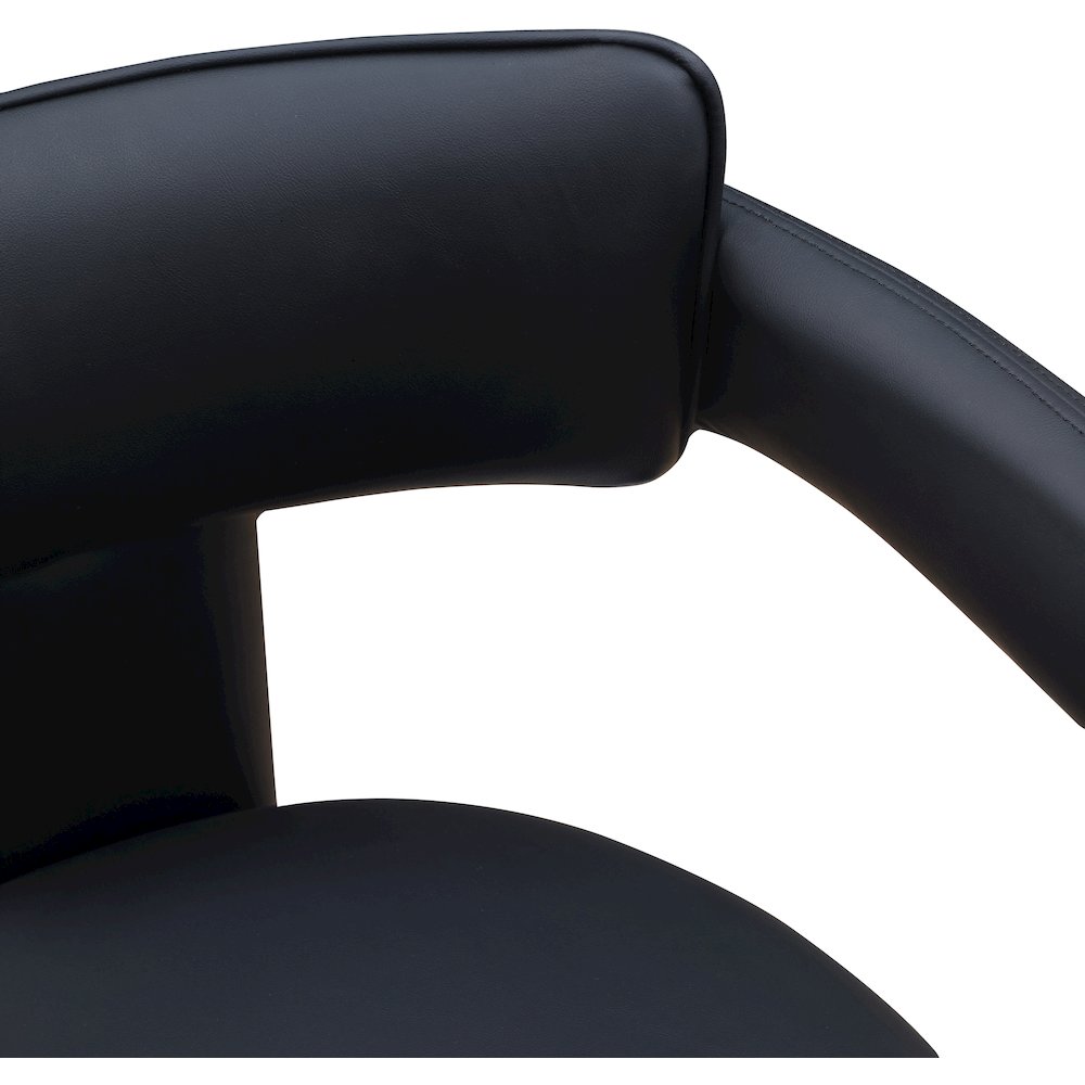 Brenda Black Vegan Leather Dining Chair, Set of 2. Picture 7