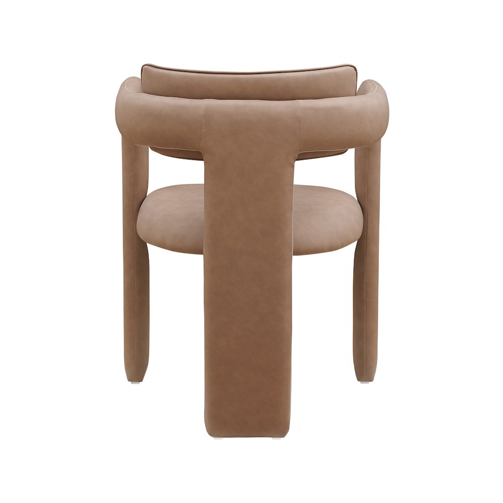 Brenda Brown Vegan Leather Dining Chair, Set of 2. Picture 5