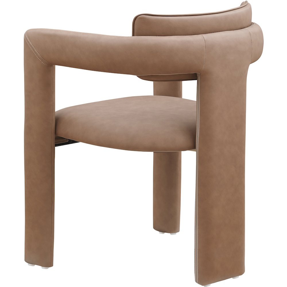 Brenda Brown Vegan Leather Dining Chair, Set of 2. Picture 6