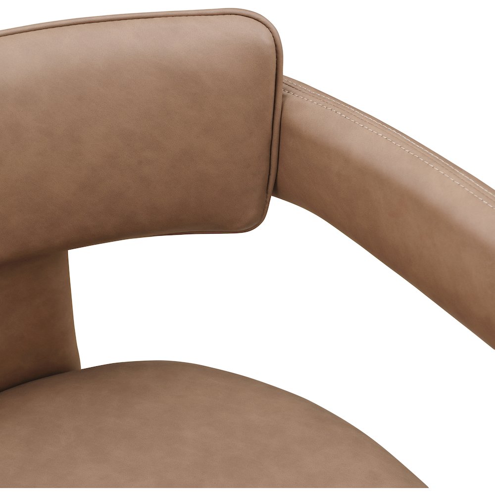Brenda Brown Vegan Leather Dining Chair, Set of 2. Picture 7