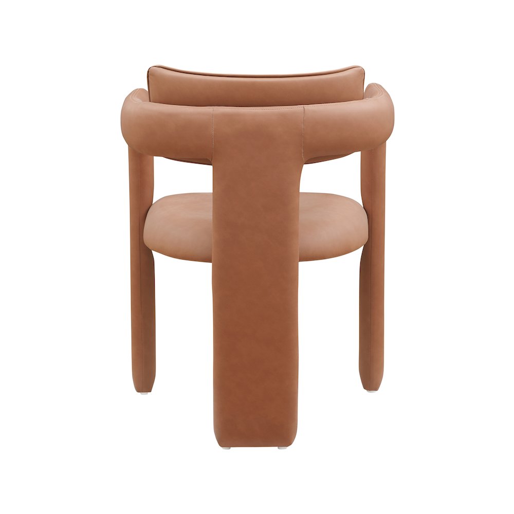 Brenda Cognac Vegan Leather Dining Chair, Set of 2. Picture 5