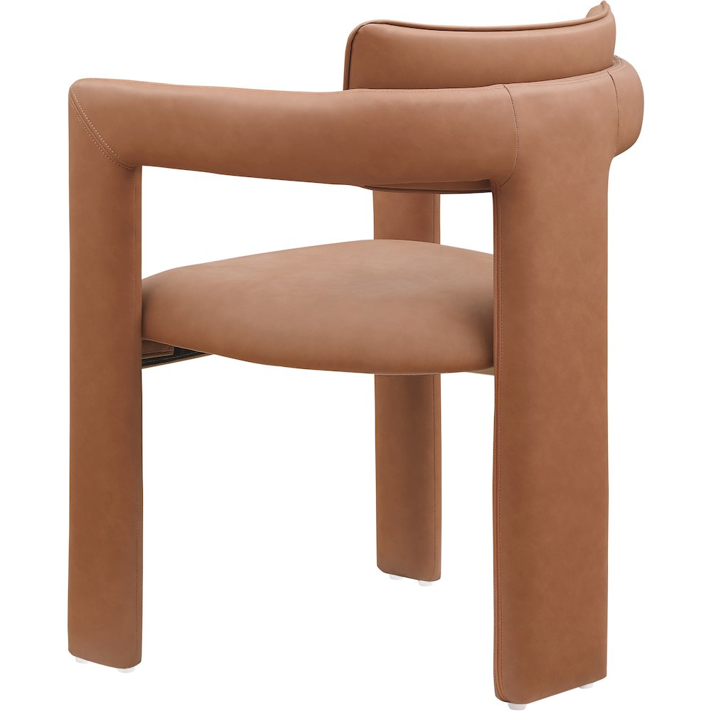 Brenda Cognac Vegan Leather Dining Chair, Set of 2. Picture 6