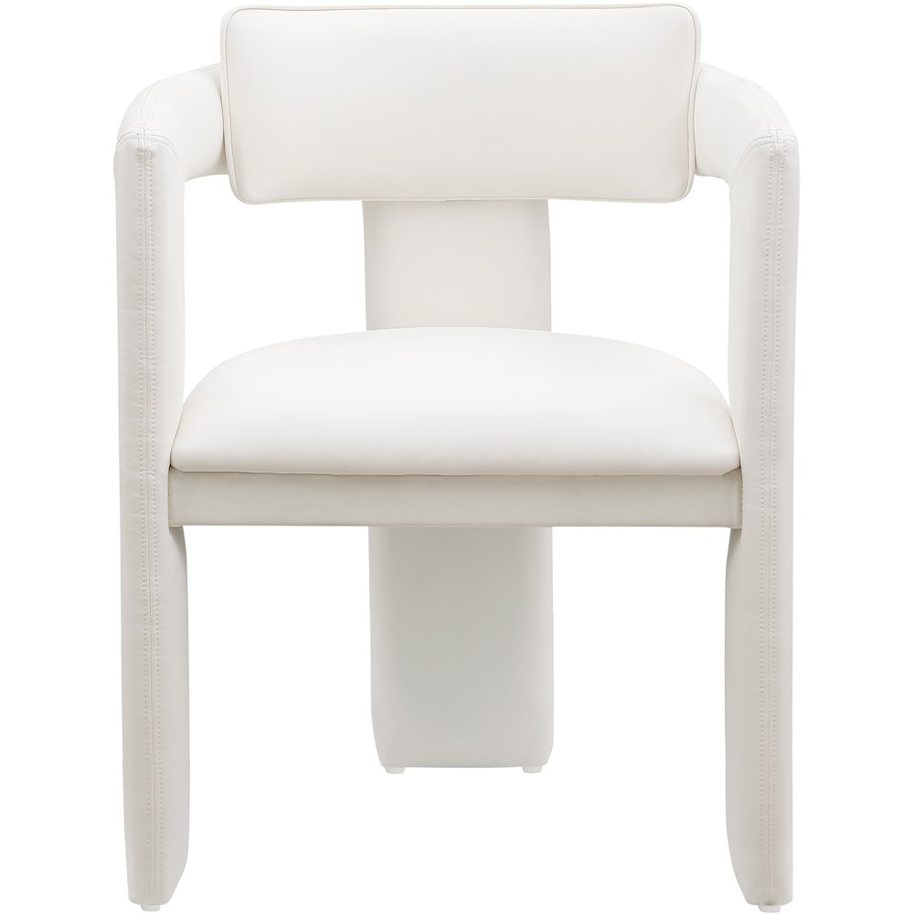 Brenda Cream Vegan Leather Dining Chair, Set of 2. Picture 3