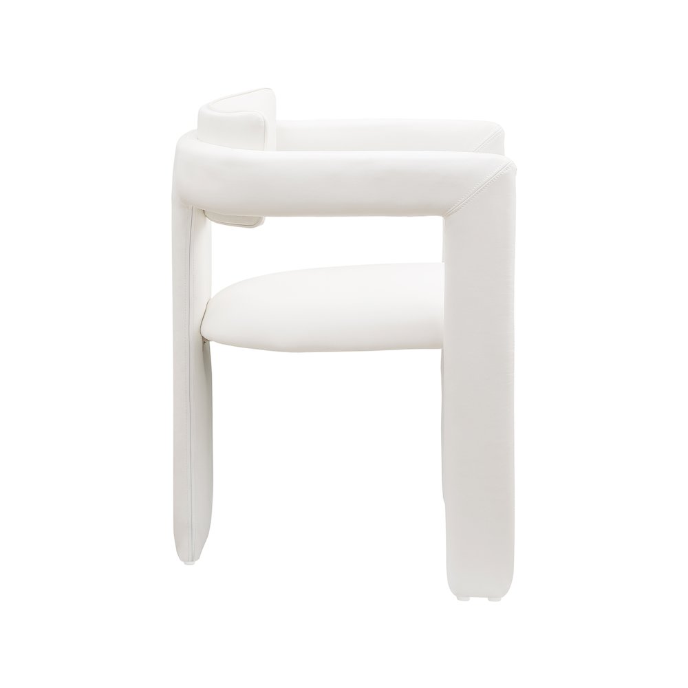 Brenda Cream Vegan Leather Dining Chair, Set of 2. Picture 4