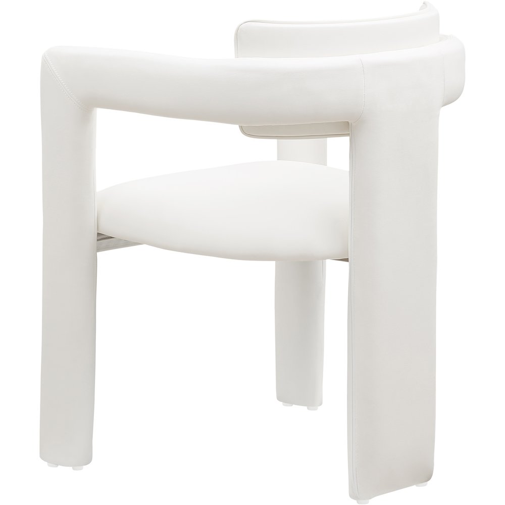 Brenda Cream Vegan Leather Dining Chair, Set of 2. Picture 6