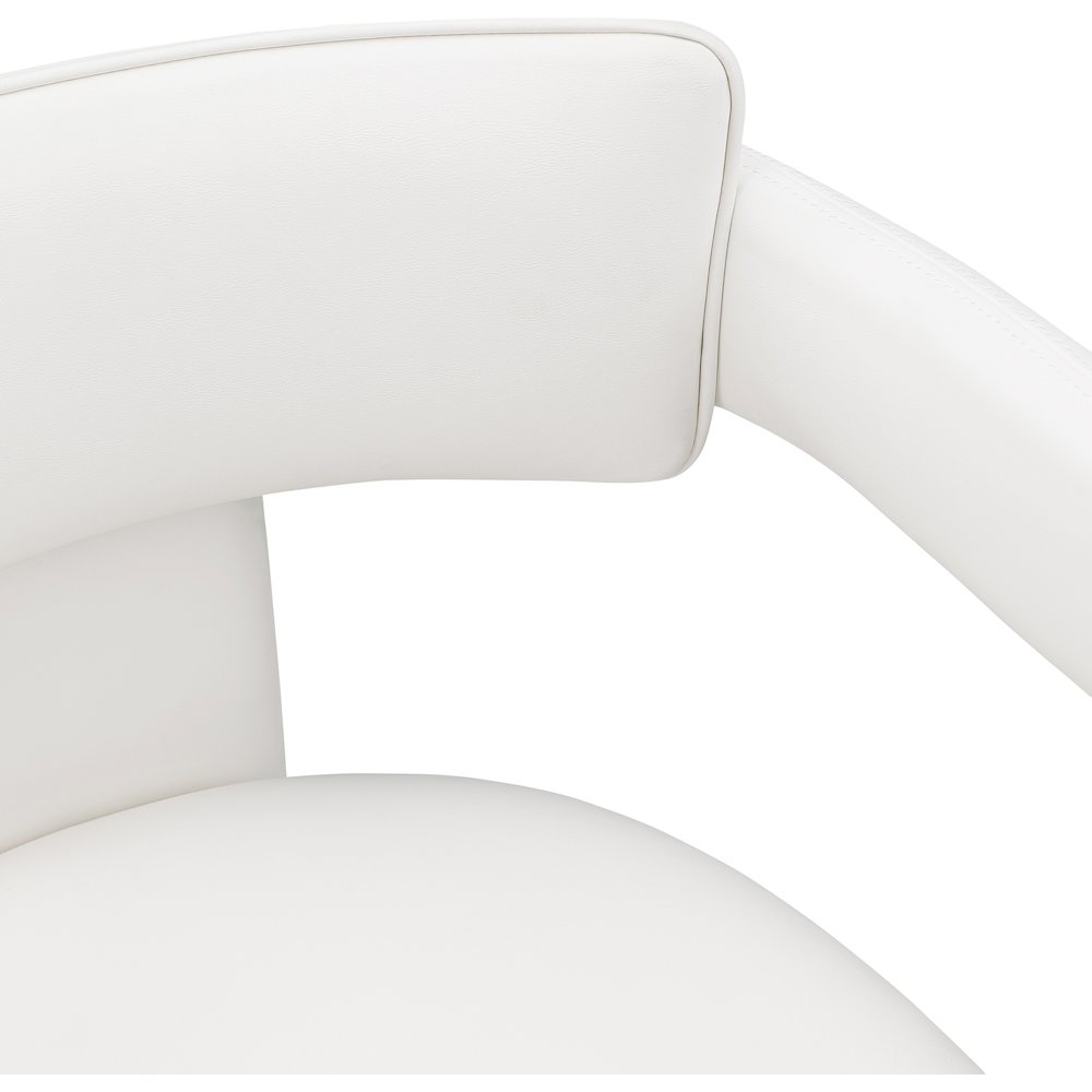 Brenda Cream Vegan Leather Dining Chair, Set of 2. Picture 7
