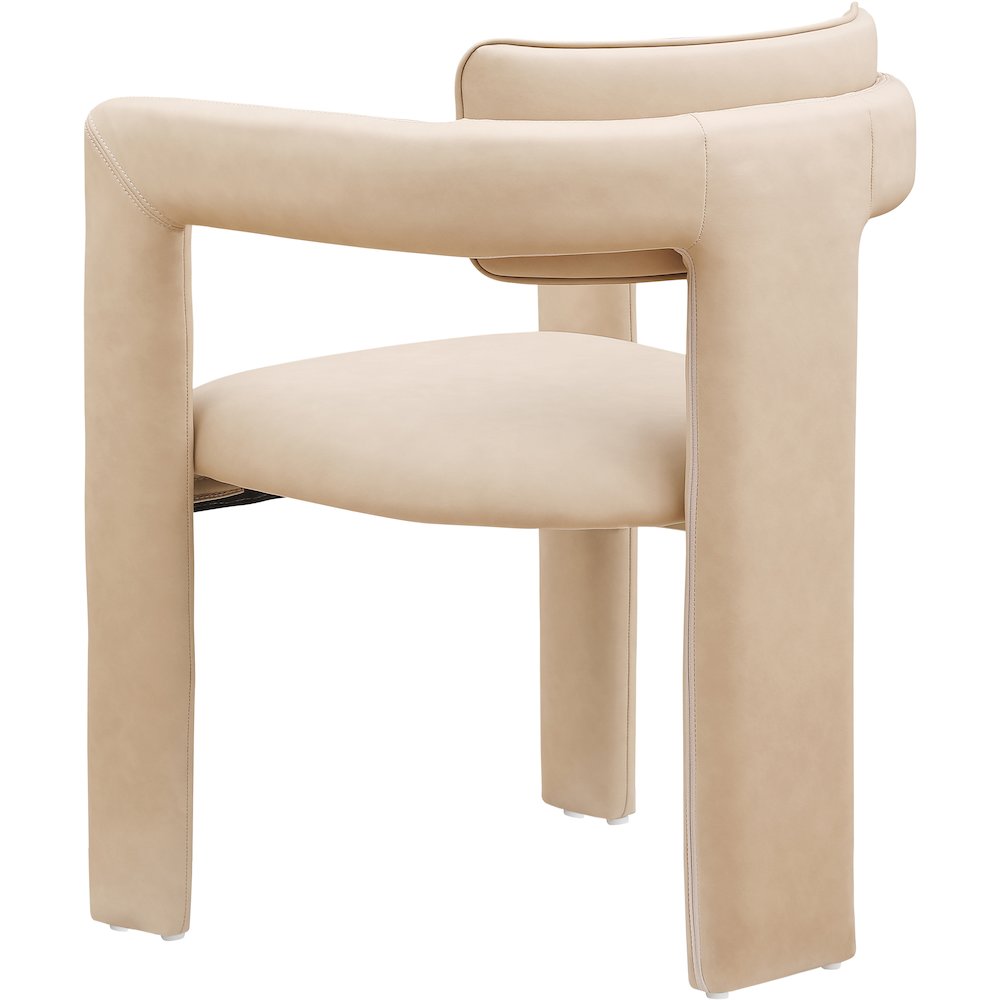 Brenda Tan Vegan Leather Dining Chair, Set of 2. Picture 6