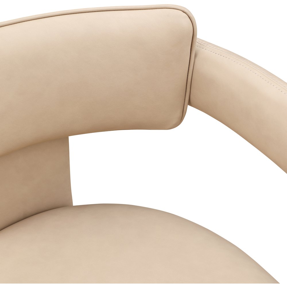 Brenda Tan Vegan Leather Dining Chair, Set of 2. Picture 7