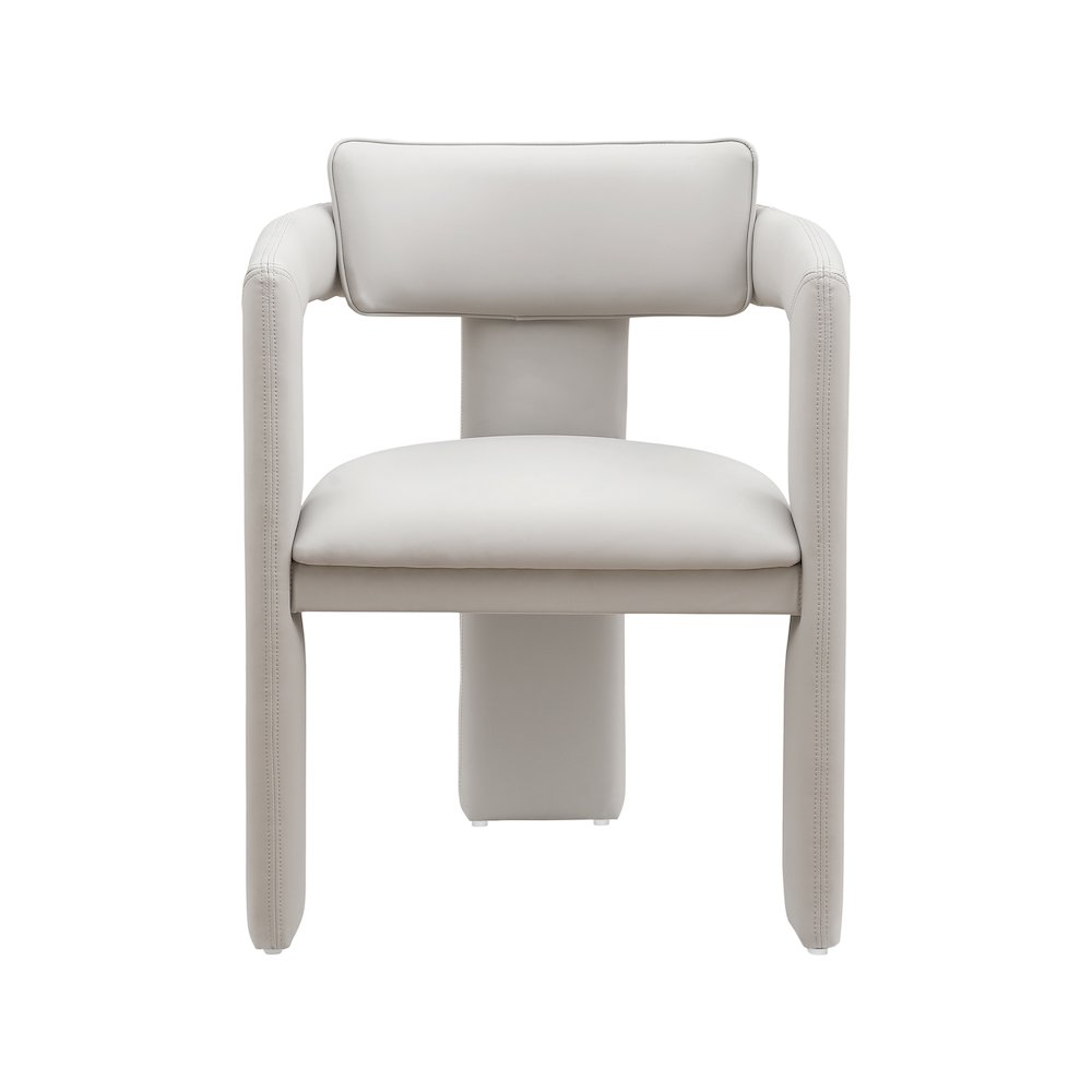 Brenda Taupe Vegan Leather Dining Chair, Set of 2. Picture 3
