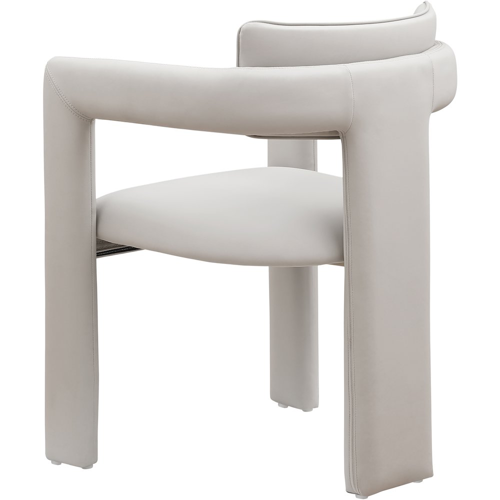 Brenda Taupe Vegan Leather Dining Chair, Set of 2. Picture 6