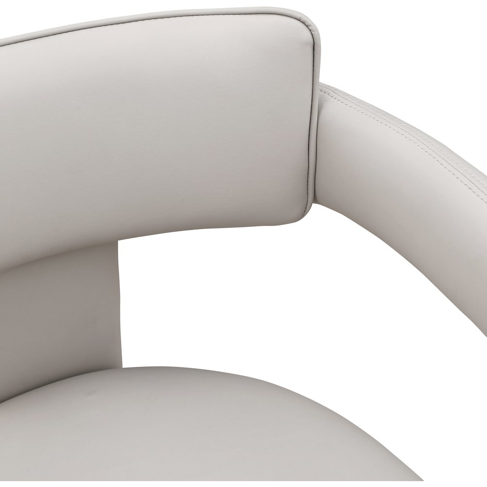 Brenda Taupe Vegan Leather Dining Chair, Set of 2. Picture 7