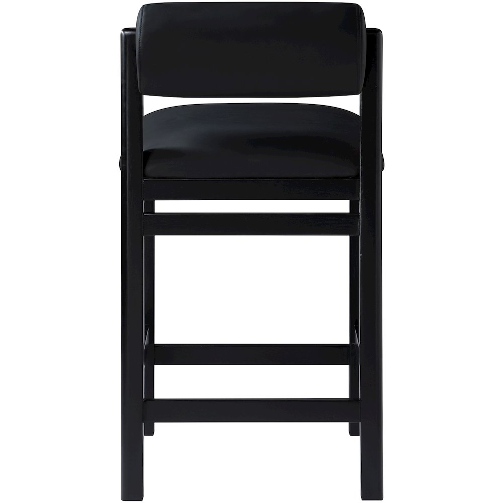 Roundhill Black Vegan Leather Upholstered Counter Stool. Picture 3
