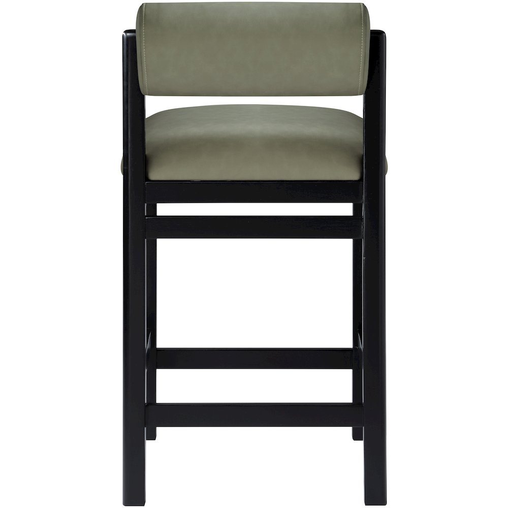Roundhill Green Vegan Leather Upholstered Counter Stool. Picture 3