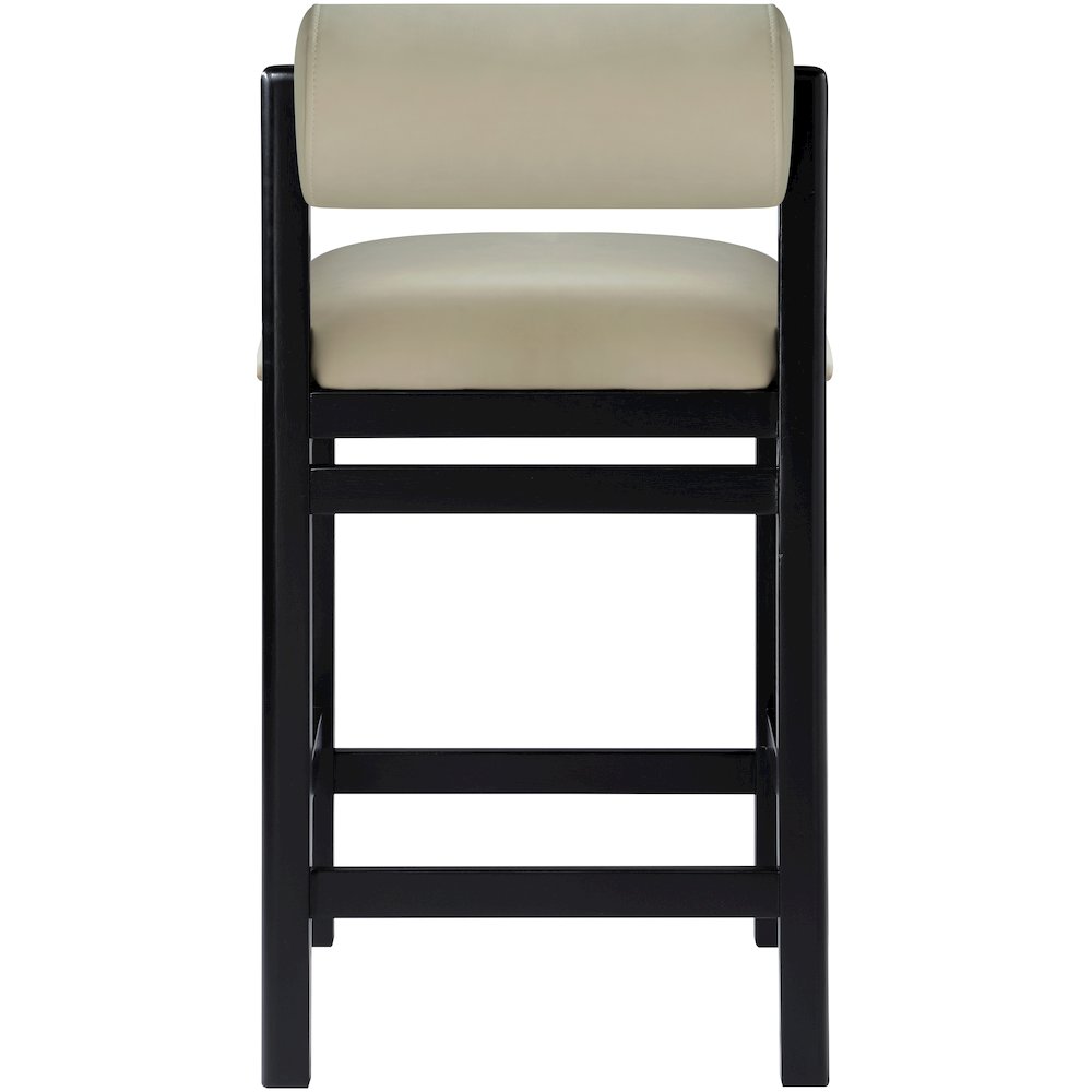 Roundhill Taupe Vegan Leather Upholstered Counter Stool. Picture 3