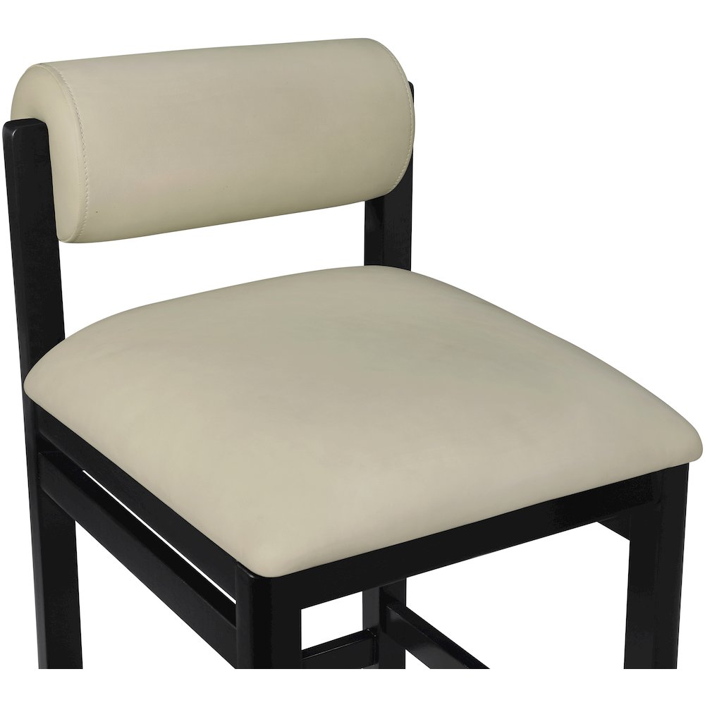 Roundhill Taupe Vegan Leather Upholstered Counter Stool. Picture 4