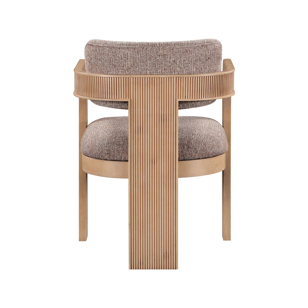 Sacha Brown Linen Textured Fabric Dining Chair, Set of 2. Picture 5