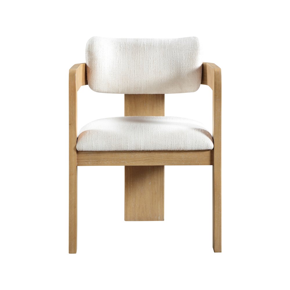 Sacha Cream Linen Textured Fabric Dining Chair, Set of 2. Picture 3