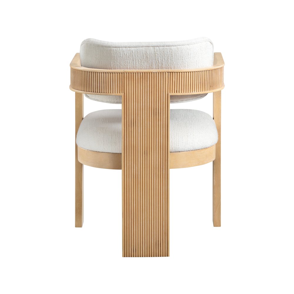 Sacha Cream Linen Textured Fabric Dining Chair, Set of 2. Picture 5