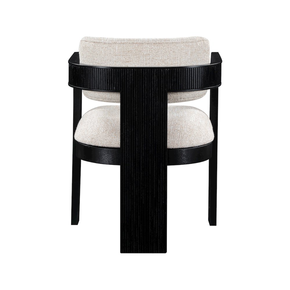 Sacha Beige Linen Textured Fabric Dining Chair, Set of 2. Picture 5