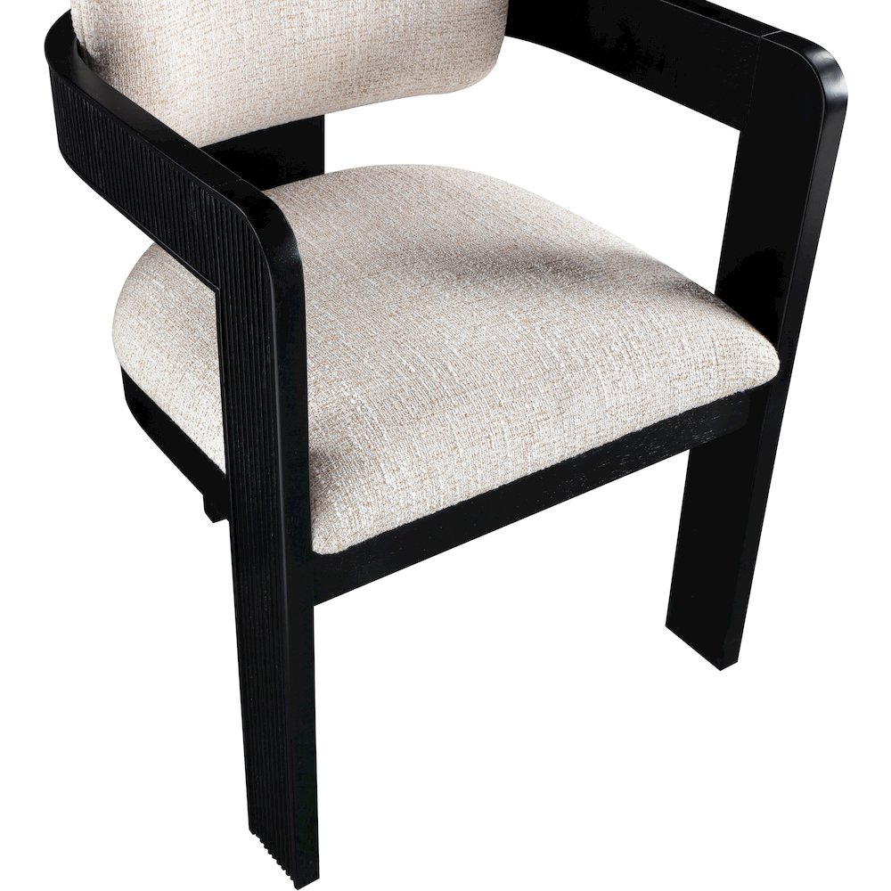 Sacha Beige Linen Textured Fabric Dining Chair, Set of 2. Picture 7