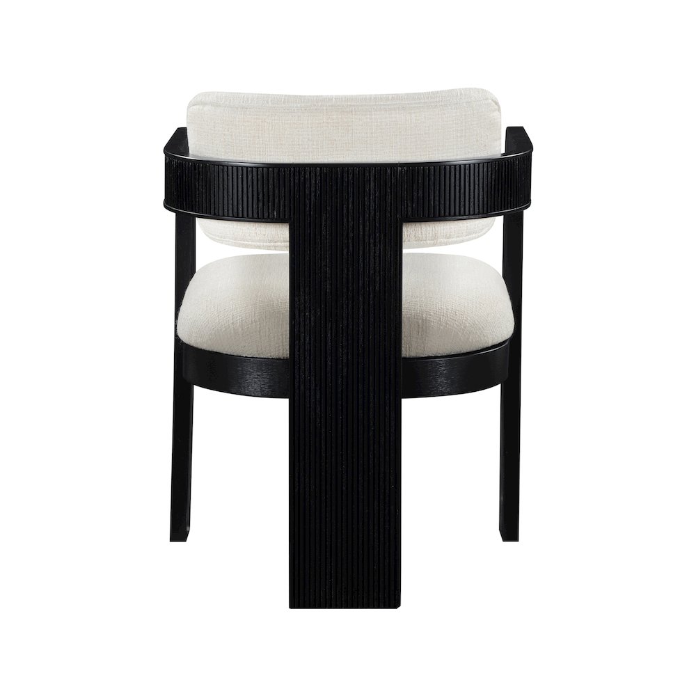 Sacha Cream Linen Textured Fabric Dining Chair, Set of 2. Picture 5