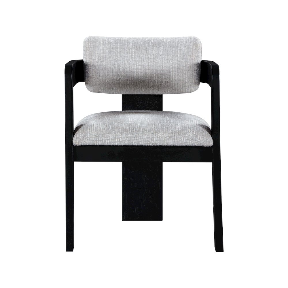 Sacha Grey Linen Textured Fabric Dining Chair, Set of 2. Picture 3