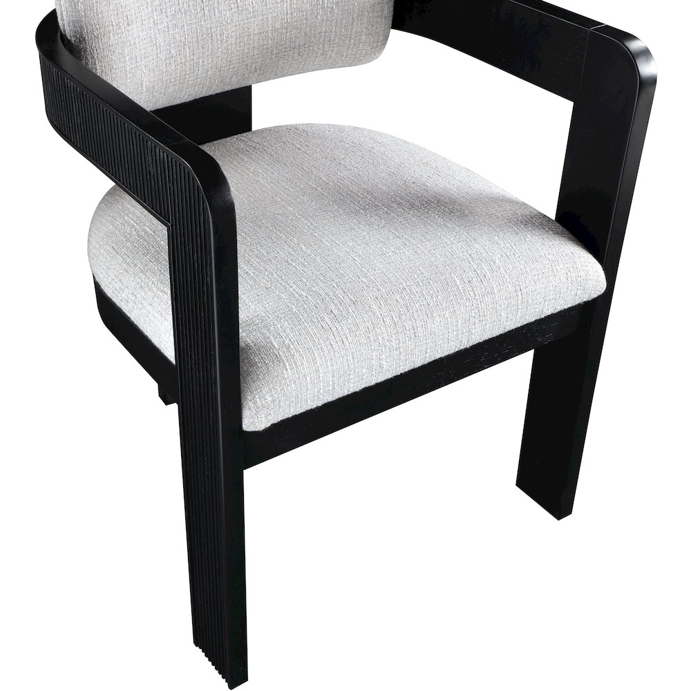 Sacha Grey Linen Textured Fabric Dining Chair, Set of 2. Picture 7