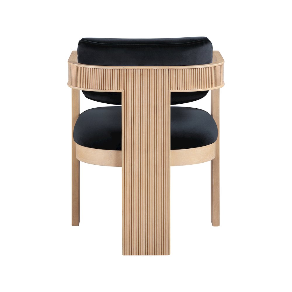 Sacha Black Velvet Dining Chair, Set of 2. Picture 5