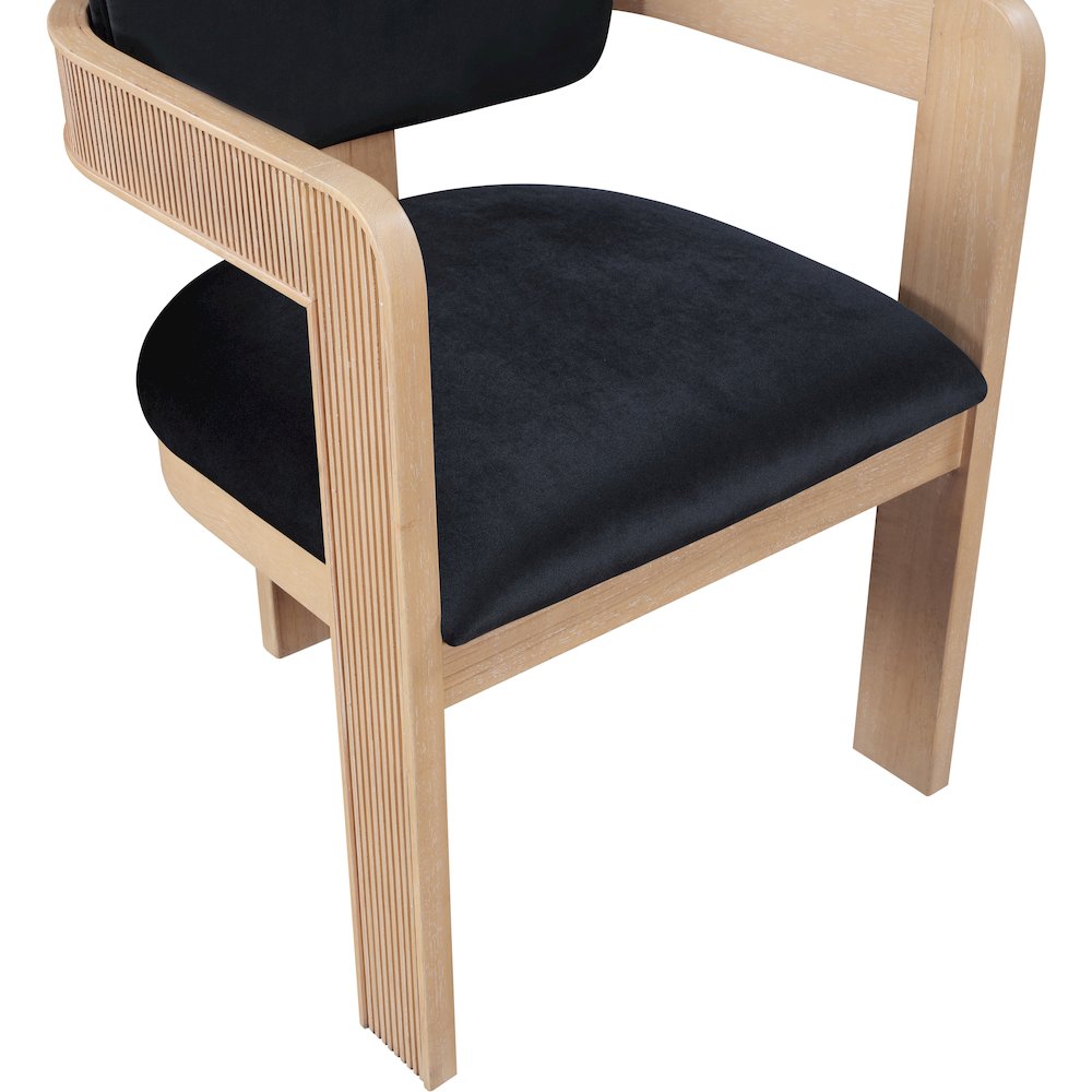 Sacha Black Velvet Dining Chair, Set of 2. Picture 7