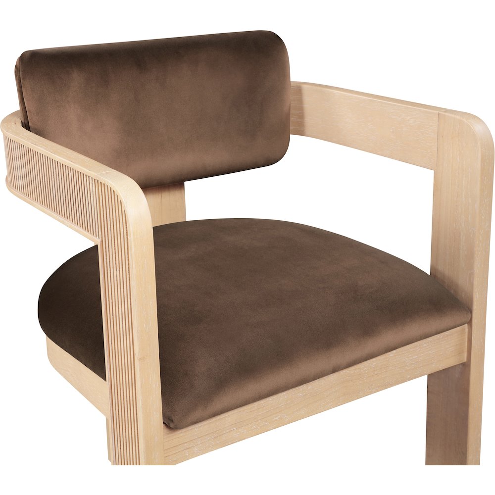 Sacha Brown Velvet Dining Chair, Set of 2. Picture 6